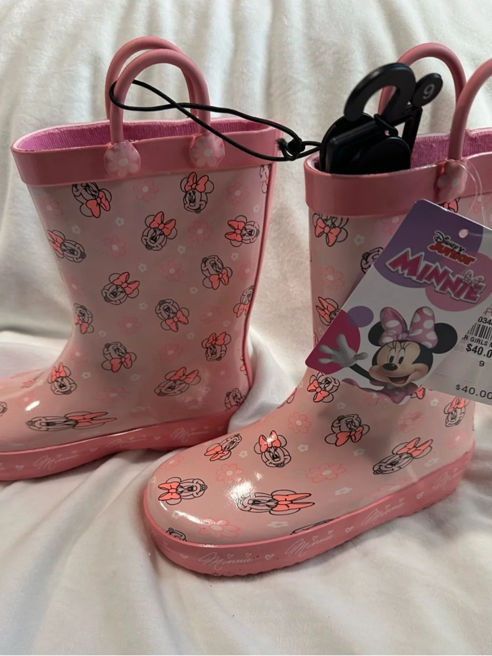 Disney Pink Minnie Mouse Rain Boots for Kids